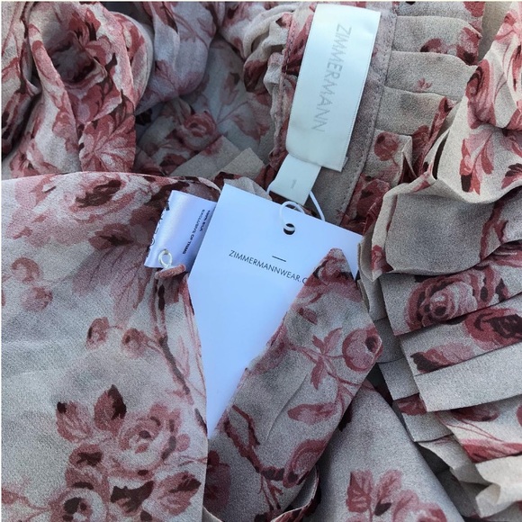 NWT Zimmermann Unbridled Tie Neck Blouse - Picture 8 of 8